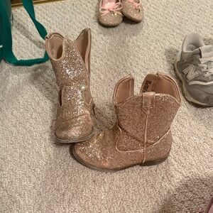 Girls' Glitter Cowboy Boots - gold Sparkle